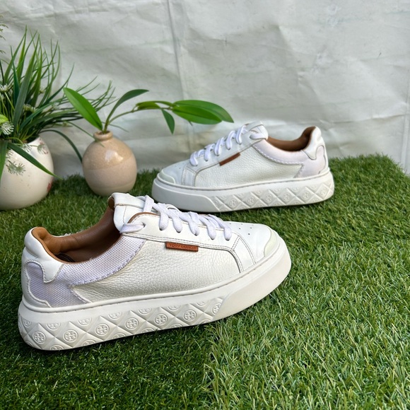 TORY BURCH Ladybug Sneaker Color: White / White / White women size 6.5 - Picture 14 of 17